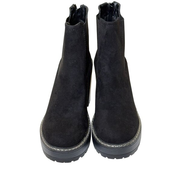 Olivia Miller Black Platform Chelsea Ankle Booties - Picture 4 of 12